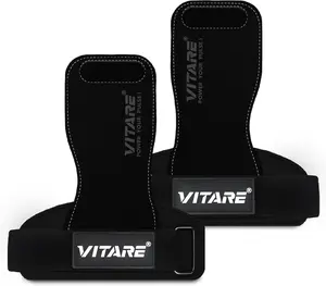 Weight Lifting Straps, Triple Leather Weightlifting Gym Wrist Straps, Gym Grips for Deadlifts, Pull-Ups, Powerlifting, Anti-Slip Gloves with Thickened Padding, Fitness Gifts for Men & Women