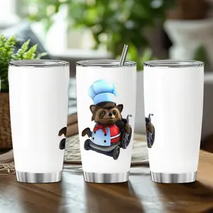 Tumbler Crazy Raccoon Brawl Stars Overcooked Raccoon Steel Iced 20 30 Oz Travel Office Tea Coffee Hot Stainless