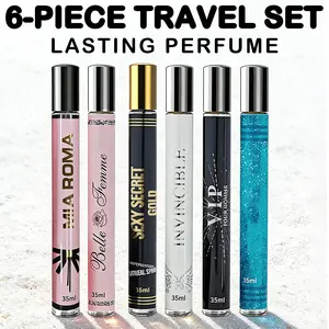 6 Pack Women's Portable Perfume | 6 PACK Total：7.1 OZ / 210 ML | 35ML Each | 6 Scents: Fruity/Floral/Woody/Oriental/Gourmand/Aldehydic | Compact & Portable, Different Scent Every Day, Perfect for Commute & Dates, Gift for Her