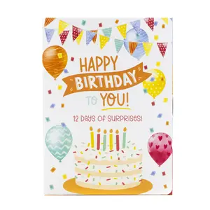 Fill It Yourself Empty Birthday Gift Box - 12 Day Gift Box with White Internal Tray for DIY Gifting