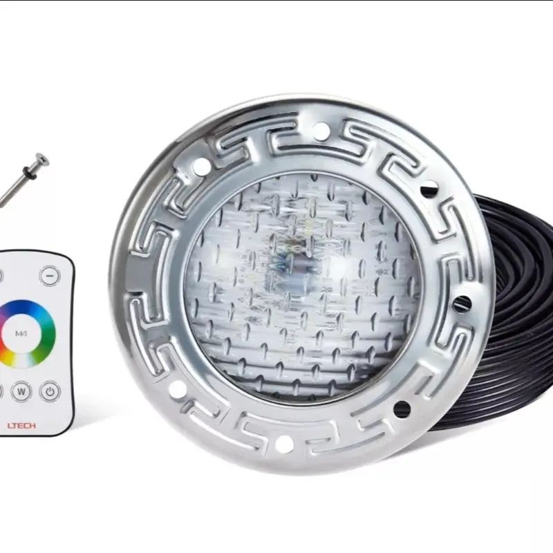 HQUA PN02DC 12V AC LED RGBW Color Change Inground Pool/Spa Light 6 Inch 15W 125 with Color Range Capabilities