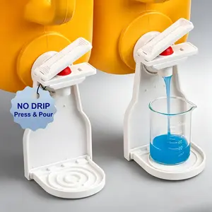 Laundry Detergent Dispenser Stand With No-Drip Press And Pour Mechanism, Built With Integrated Drip Tray And Stable Base, Practical Liquid Organizer For Laundry Room, Prevents Spills And Mess During Daily Detergent Use