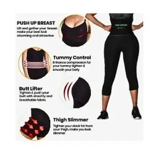 SculptSnatch Capri Shaper - Push Up Breast Tummy Control Butt Lifter Thigh Slimmer for Enhanced Comfort and Support