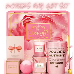 Pink Self Care Spa Gift Basket for Women Mom Sister Friend or Special Someone