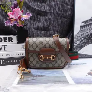 Pre-owned GUCCI GG Coated Canvas Shoulder Bags Horsebit 1955 Brown Shoulder Bag T10329246