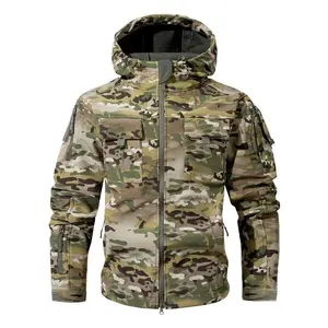 Men’s Multi-Pocket Workwear Hooded Jacket, Fleece Waterproof Jacket with 9 Pockets, Slim Fit Fleece DesignMen's Coats & Jackets Long Sleeve Motorcycle Camo Casual Navy Outdoor Fun