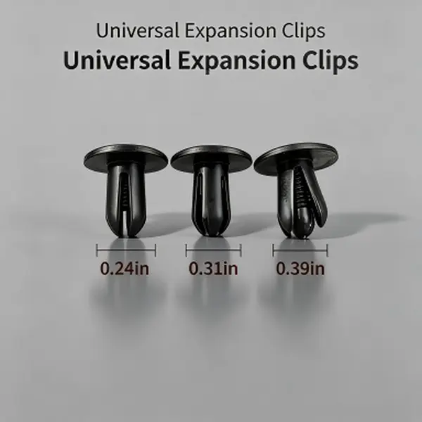 50pcs Universal Plastic Expansion Rivet Clips, 0.24in / 0.31in / 0.39in Hole Auto Fasteners, Car Fender Splash Shield Radiator Cover Retainer Clips