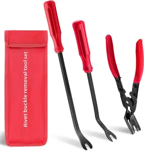 3 PCS Clip Removal Tool Set, Clip Pliers Fastener Remover, Car Trim Rivet Removal Pry Tool for Automotive Door Panel Upholstery Dashboard