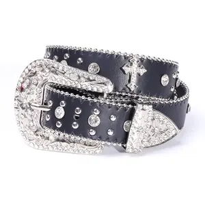 VEVE Children's Rhinestone Belt For Men And Women With Diamonds, Hip-hop Punk Personality, Versatile Pants Belt