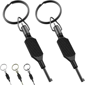 Flat Swivel Handcuff Key,   Cuff Key with Keyring Fits for Standard Series of Hand Cuff - 2 Pack