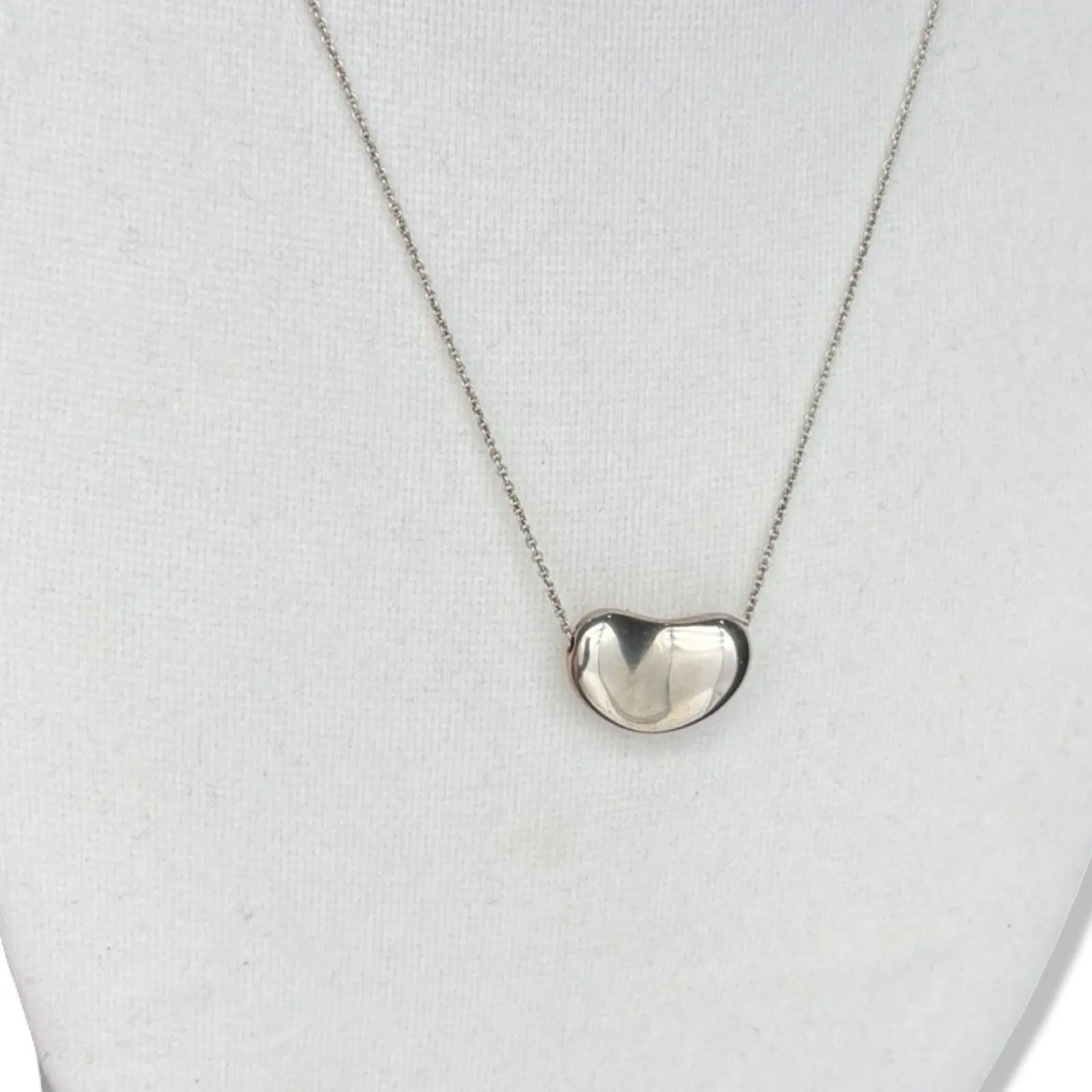 Pre-owned Tiffany & Co Sterling Silver Large Bean Necklace TIF1004