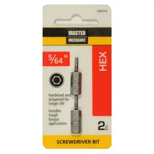 212 MAIN Master Mechanic Hex Wrenches, 0.07 in. Hex Bit Socket, 1 in. Insert Bit with Precision Tip, 2-Pack (Disston 160374)