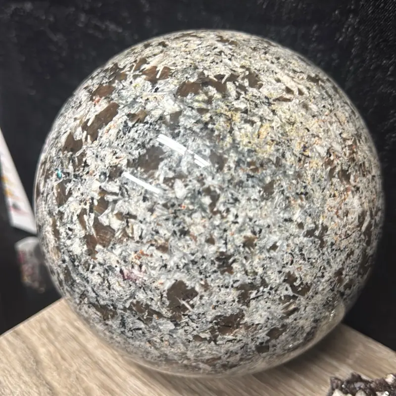 Yooperlite Sphere Weighing 4.605 - Unique Geode Stone with Natural Coloration and Detailed