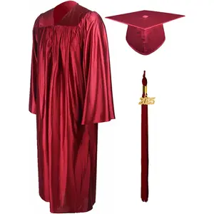GraduationMall Shiny Graduation Cap and Gown with 2026 Tassel for High School and Bachelor