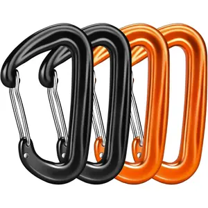 12KN Heavy Duty Carabiner Clips 3.2'' Small Carbineers for Hiking Camping Hammocks Keys Keychains Dog Leashes - Ideal for Outdoor Enthusiasts