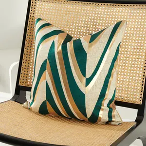 Contemporary Geometric Polyester Pillow Cover - Abstract Nordic Stripes, Stripe Patterns Cushion Case for Sofa