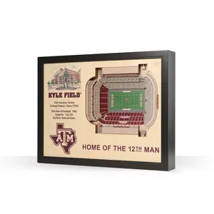 Texas A&M Aggies Kyle Field Stadiumview 3D Wall Art