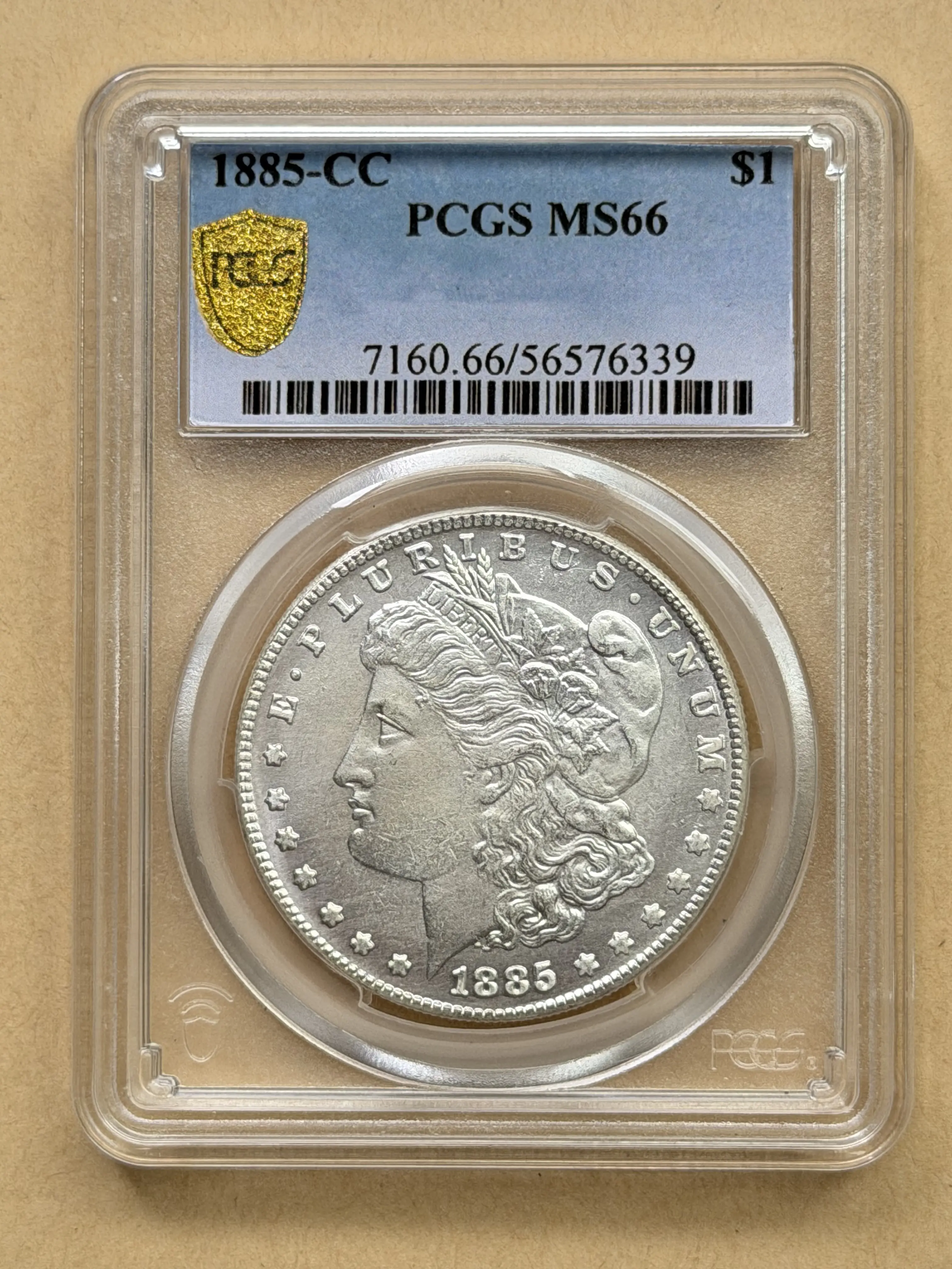 1885-CC Carson City Morgan Dollar PCGS MS66 | Rare Key Date Silver Coin With Original PCGS Graded Holder