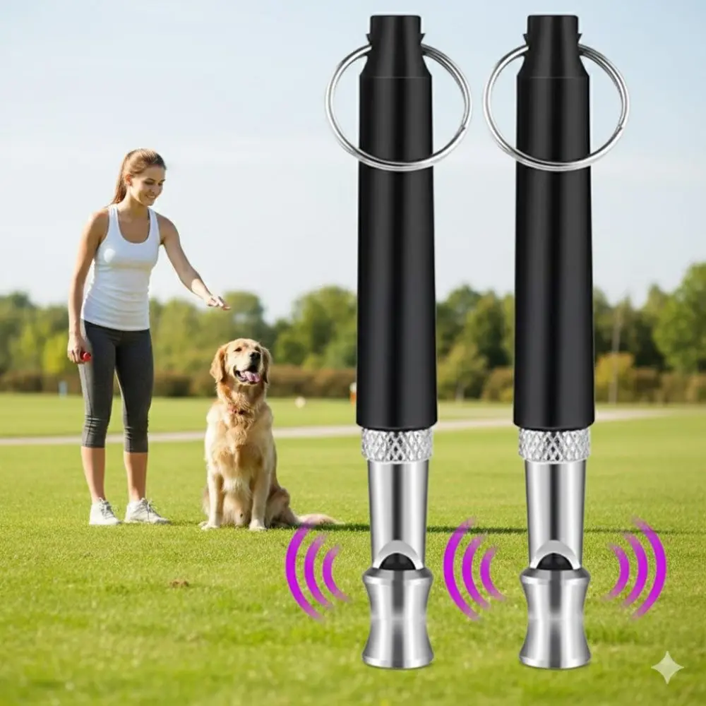 Ultrasonic Adjustable Dog Training Whistle, Training Aid, High Frequency Silent Anti Bark Deterrent for Small Medium Dogs, Outdoor Recall Commands Anti-Loss Device with Multiple Colors.