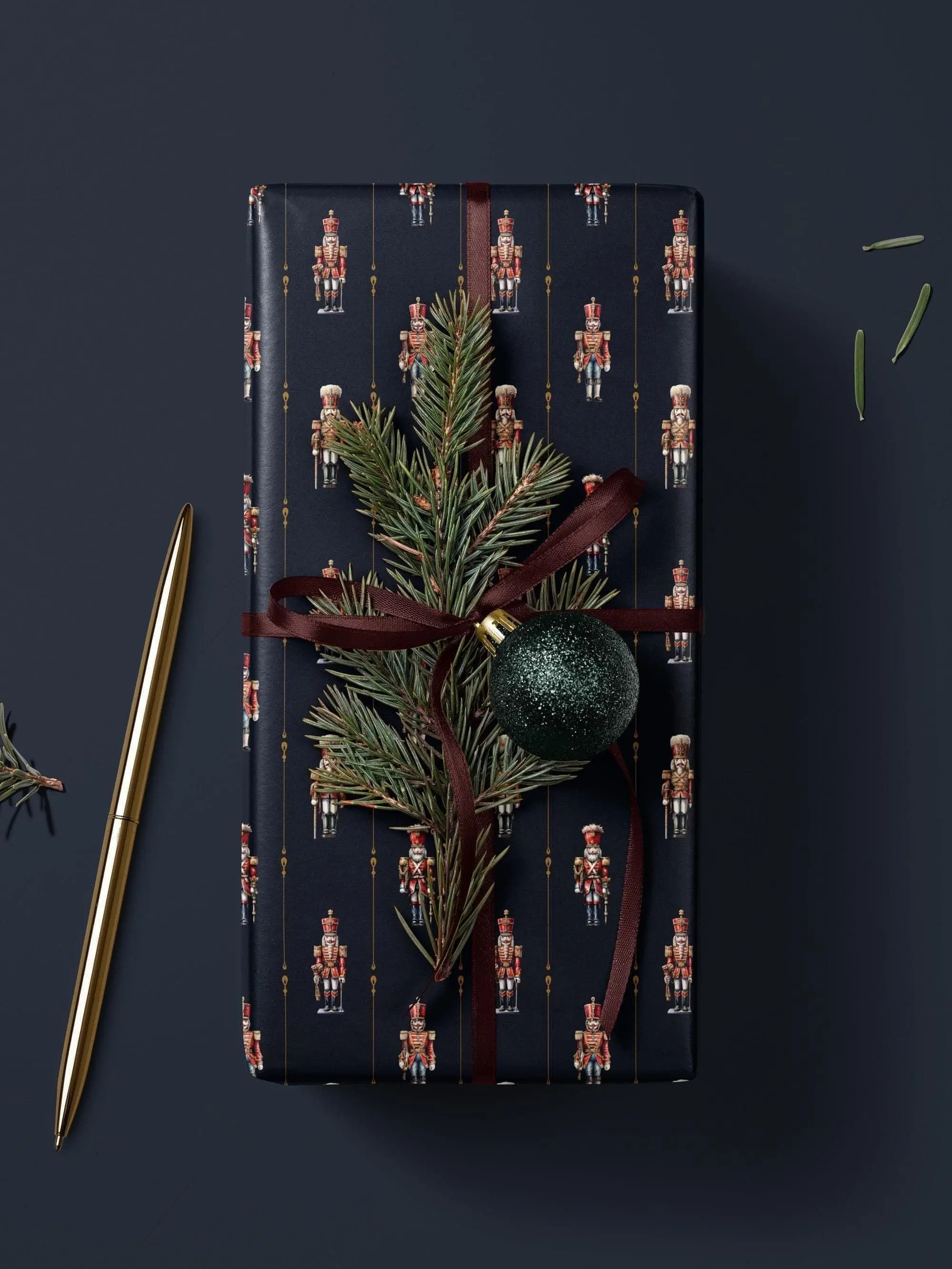 Nutcracker Wrapping Paper Holiday Gift Wrap Nutcracker Gift Wrap Elegant Christmas Gift Wrap Christmas Wrapping Paper Seasonal Gift Wrap