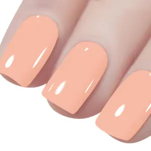 16ML Pastel Gel Nail Polish Macaroon Peach Gel Polish Soft Bright Colors Long-Lasting Soak Off Nail Art Manicure Salon at Home, 0.54OZ L193