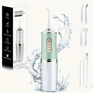 A8 Portable Whitening Oral Irrigator, Deep Cleaning Teeth Plaque Removal Electric Water Flosse with 4 Jet and 10 Pressure Settings, USB Charging1200 Mah Large Capacity Battery Dental Care Irrigato, Soft Mode for Sensitive Teeth, Best Gift for Family
