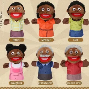 1 Pc Family Hand Puppets, Soft Plush Polyester Fiber, Movable Mouth, Storytelling Play for Boys, Girls, Teens, Preschool School Teaching