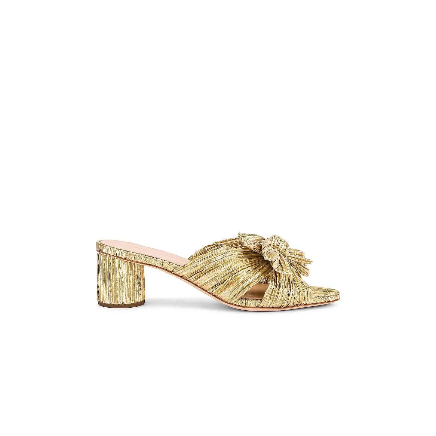 Loeffler Randall Emilia Pleated Knot Mule in Gold