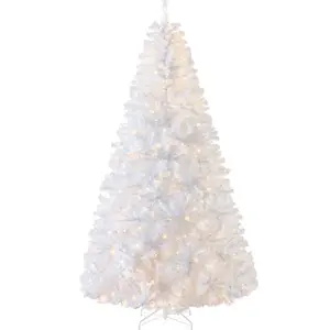 Best Choice Products Pre-Lit Artificial Christmas Tree – LED or Incandescent Lights, Metal Stand, Multiple Colors & Sizes (4.5–12ft)