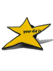 Star Shaped Brooch, Fashionable Brooch for Women & Men, Enamel Pin Suitable for Backpacks, Jeans, Scarves, Hats Decoration, Casual Alloy Accessories for Daily Wear, Durable Metal Pins