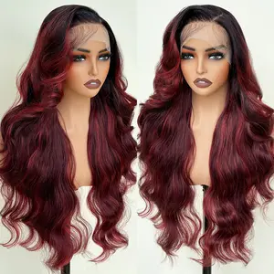 UGORGEOUS 13x6 HD Lace Front Wigs Pre Layered  Body Wave Synthetic Wigs Beginner friendly Wig Wear and Go 13×6 Freepart Natural Hairline Wig with Tiny Knots 26 Inch Lace Frontal Wig Deep Curly Wig