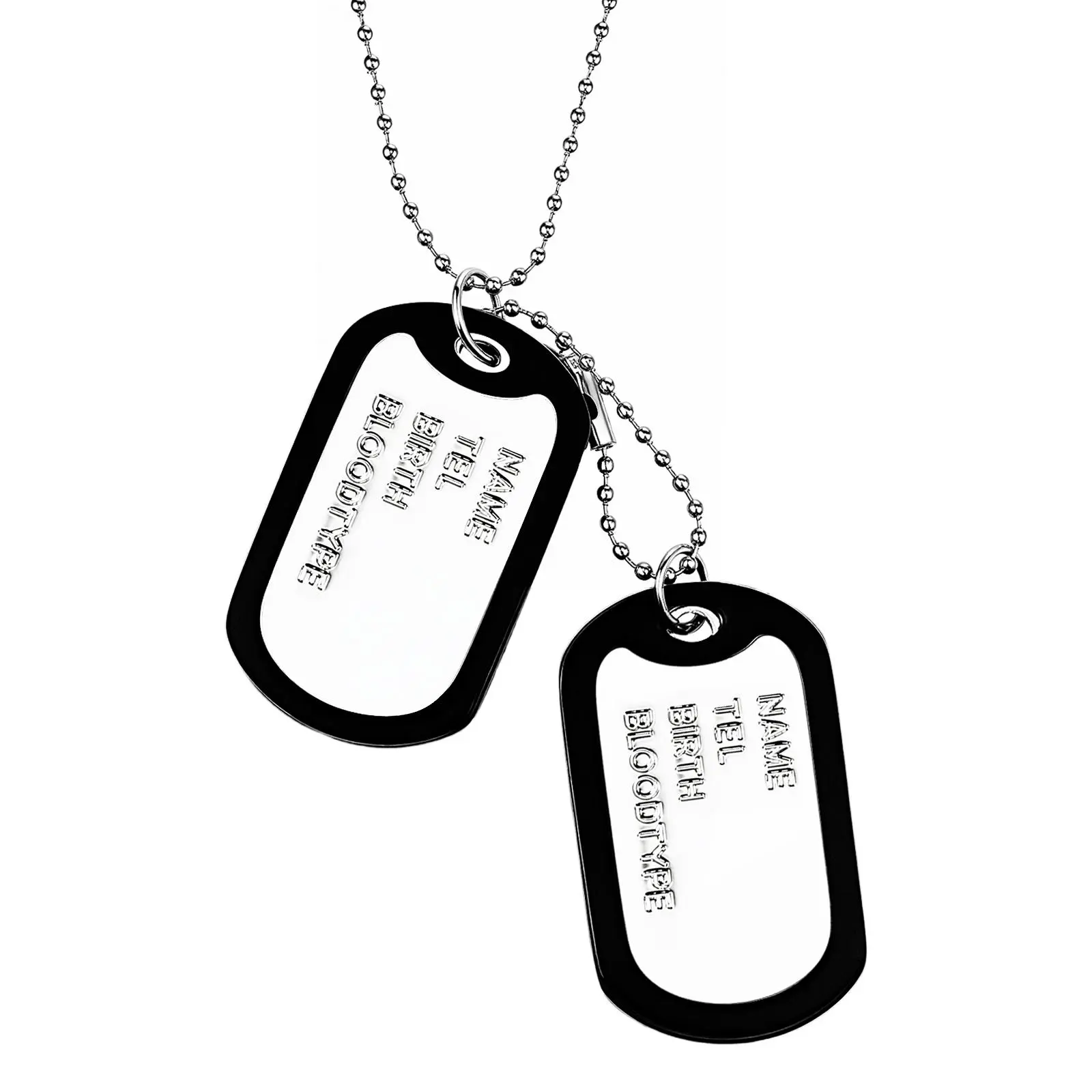 OIDEA Dual Layer Necklace for Men, Military-Style Stainless Steel Dog Tag Pendant with 27.6-in Ball Chain Construction, Men's Accessories for Adults, Bold And Meaningful Accessories