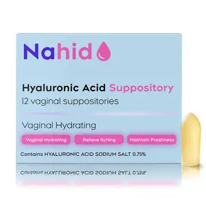 Nahid Moisturizing Suppositories | 15 mg Hyaluronic Acid | Long-Lasting 72-Hour Hydration | pH-Balanced Formula for Dryness | Menopause & Hormonal Changes | 12 Inserts | 1 Pack