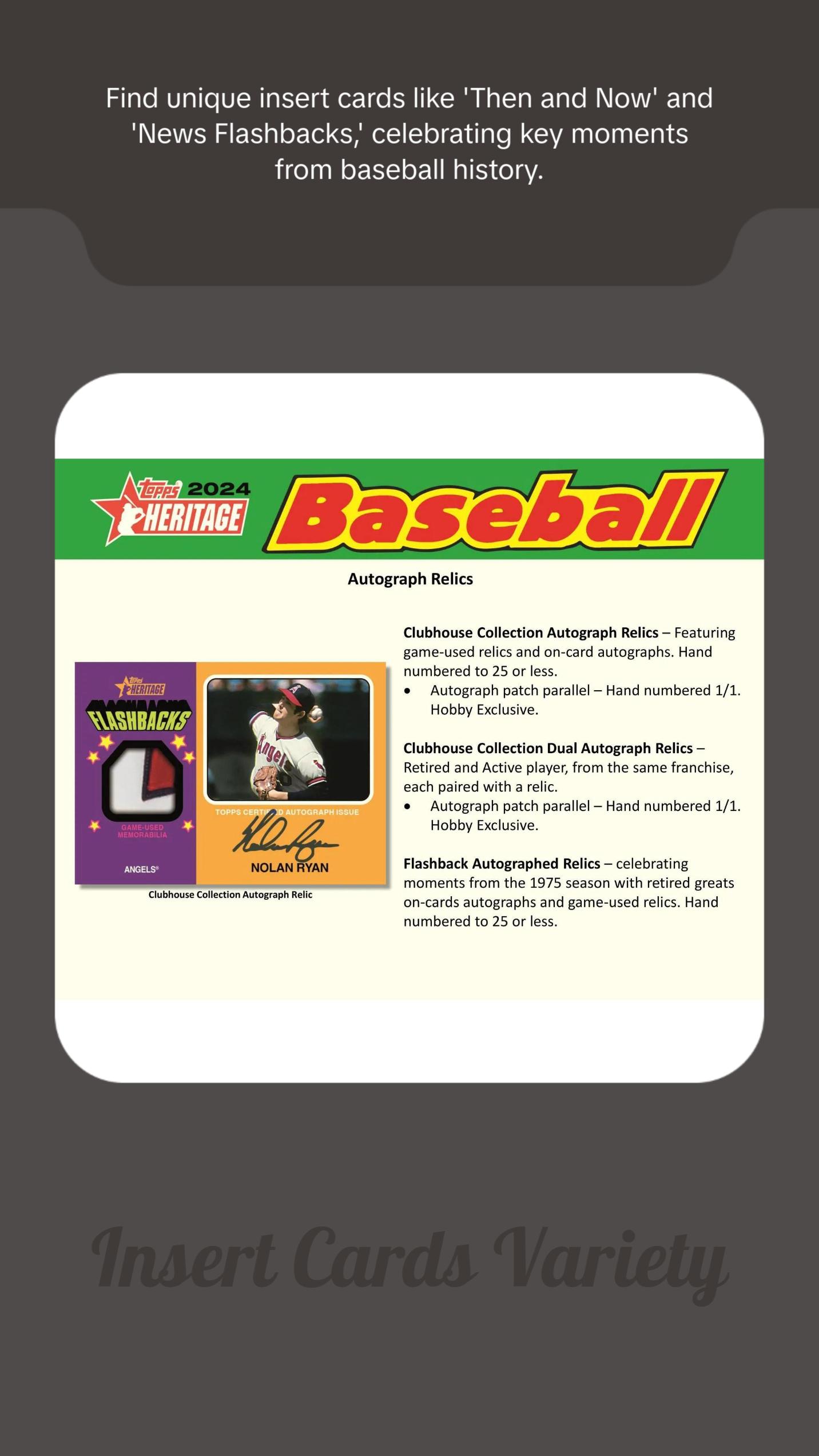 2024 Topps Heritage Baseball Hobby Pack