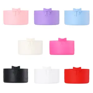 Silicone Cup Tumbler Boot Cover, 1 Count Bow Design Cup Boot Cover, Universal Fit for 30/40oz Drinkware, Protective Sleeve for Home Kitchen, Bottles, Drink Protectors