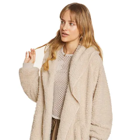UnHide Shleepy Wearable Blanket Robe, Oversized Hooded Faux Sherpa Lounge Robe with Pockets for Women and Men, Kids to XL