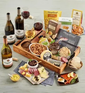 Organic Artisan Appetizers Tray, Perfect for Wine Pairing, Gourmet Snack Gift Set