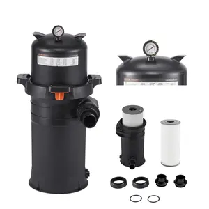 【FathersDayGift】VEVOR Pool Cartridge Filter, 150 sq.ft², High-Efficiency Swimming Pool Filter with Valve, 9000 GPH Spa Filtration Cleaning & Clearing System for In-Ground & Above Pools up to 34342 Gallons