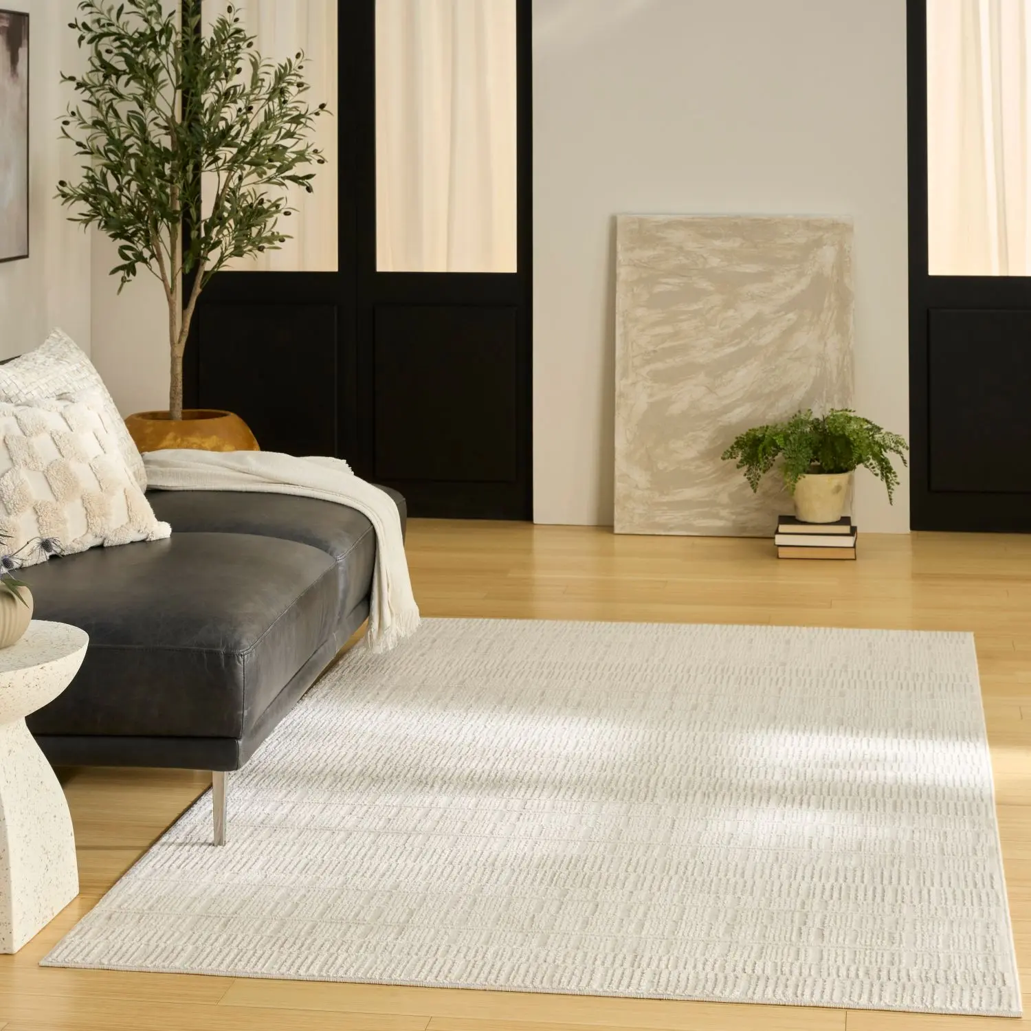 Nourison Nordic Geometric Scandinavian Indoor Rug, Home Decorative Modern Abstract Rug, Home Decorative Rug