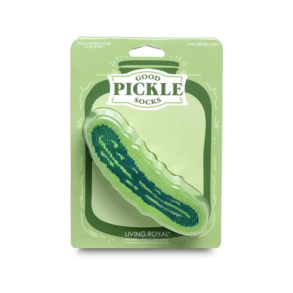 Pickle 3D Cotton Blend Mid-Calf Novelty Socks - Stylish Unisex Design - One Size Fits Most - Gift for Men & Women