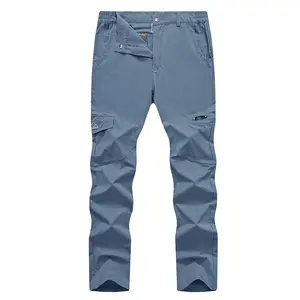 Men's Hiking Work Cargo Pants Lightweight Quick Dry Waterproof Outdoor Mountain Fishing Pant Camping 6 Pockets