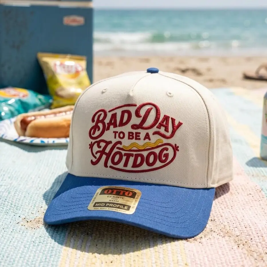 Bad Day To Be A Hot Dog Embroidered Trucker Hat 6 Colors, 250th USA Anniversary Summer Cap, 250th Birthday Of America Baseball Hat, Summer Hat, Funny Trendy Trucker Snapback Hat Fourth Of July Hat, 4th Of July
