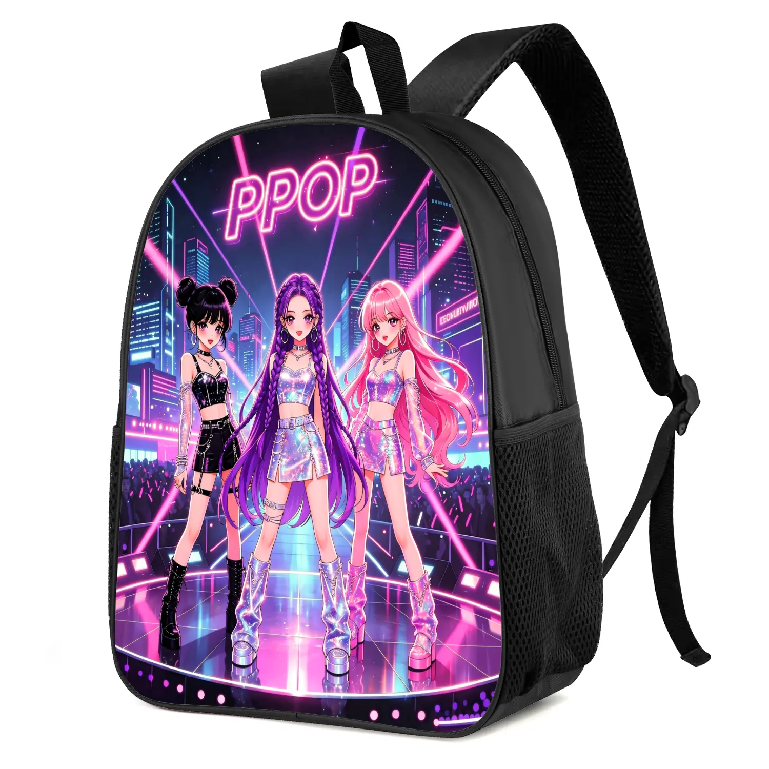 B340 K pop Cartoon Trendy Print Casual Daily Backpack for Commute Outdoor Travel B340 K pop Cartoon Trendy Print Casual Daily Backpack for Commute Outdoor Travel