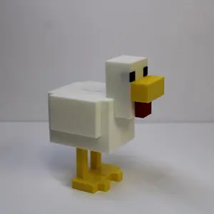 Pixel Chicken Piggy Bank: Block Game Coin Holder, Gamer Desk Decor