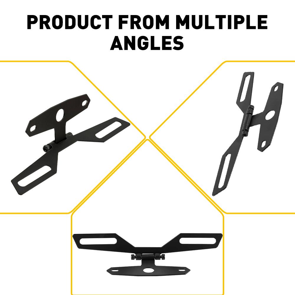 Adjustable Motorcycle License Tidy Plate Mount Bracket Rear Tail Mount Flip Up Universal