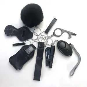 Marble Black Keychain