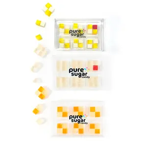 CANDY CUBES 3-PACK BUNDLE - DRINK FLAVORS! Mimosa, Pina Colada, and Champagne w/ a Strawberry - 3 packs, 24 candy cubes each