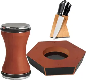 Rolling Knife Sharpener Tool, Diamond Knife Sharpening Kit, Magnetic Roller Sharpeners for Kitchen Knives, Offers 12&15&17&19&22&25 Degree Sharpening, Six Angles Making Sharpening Easier