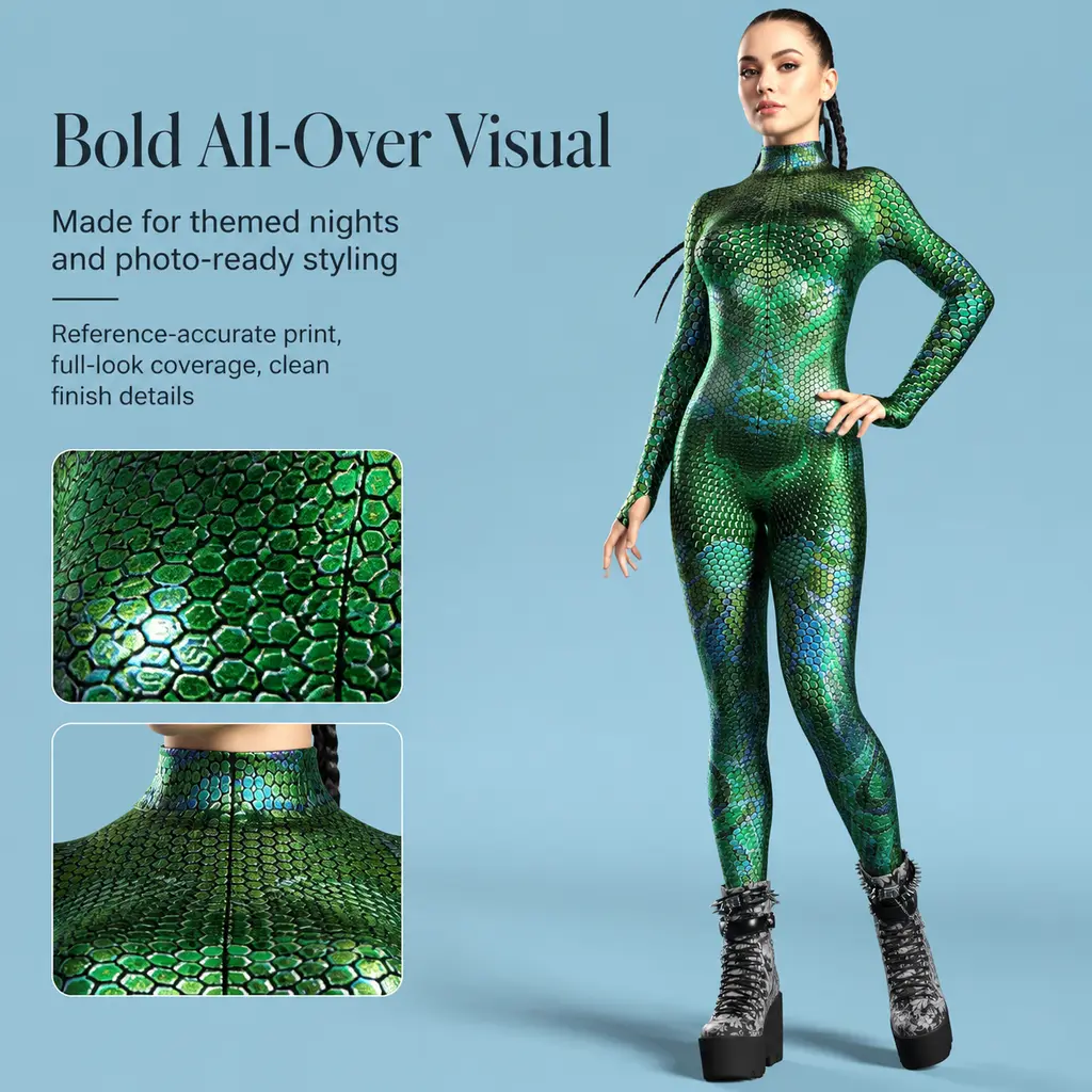 Teen Girls Halloween Costume Bodysuit, Green Galaxy Space Jumpsuit, Futuristic Superhero Outfit for Kids, Cosplay Party, Dance Show & Theme Events