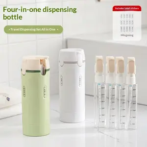 4-in-1 Travel Dispensing Bottles Portable Lotion Bottle